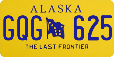 AK license plate GQG625