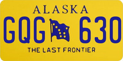 AK license plate GQG630