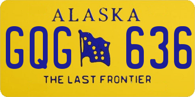 AK license plate GQG636