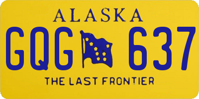 AK license plate GQG637