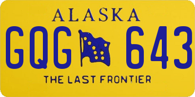 AK license plate GQG643