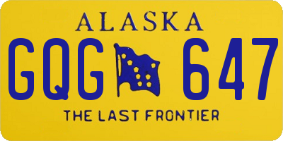 AK license plate GQG647