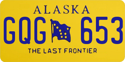 AK license plate GQG653