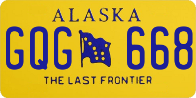 AK license plate GQG668