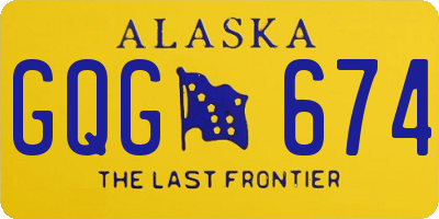 AK license plate GQG674