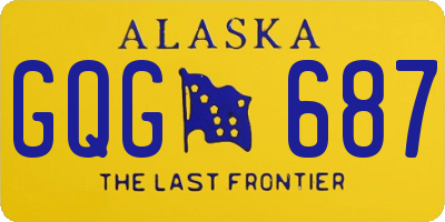 AK license plate GQG687