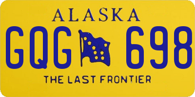 AK license plate GQG698