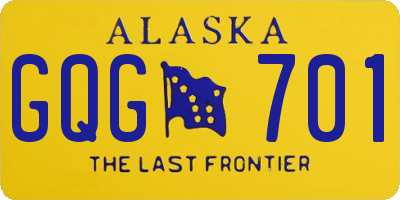 AK license plate GQG701