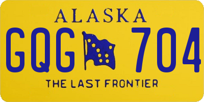 AK license plate GQG704