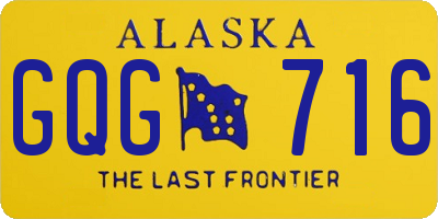 AK license plate GQG716