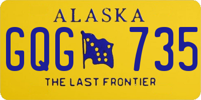 AK license plate GQG735