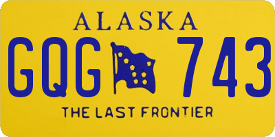 AK license plate GQG743