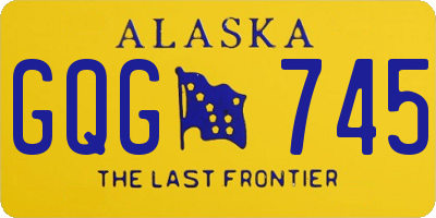 AK license plate GQG745