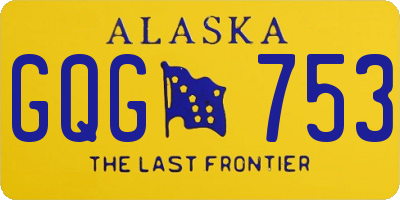 AK license plate GQG753