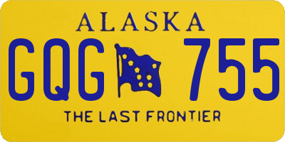 AK license plate GQG755