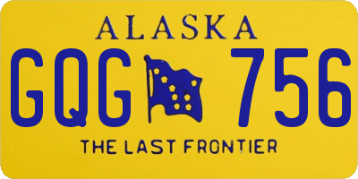 AK license plate GQG756