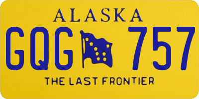 AK license plate GQG757