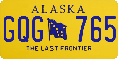AK license plate GQG765