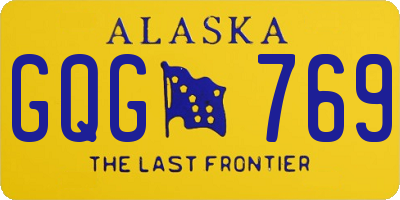 AK license plate GQG769