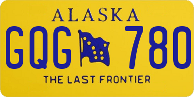 AK license plate GQG780