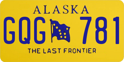 AK license plate GQG781