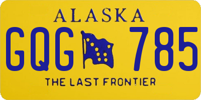 AK license plate GQG785