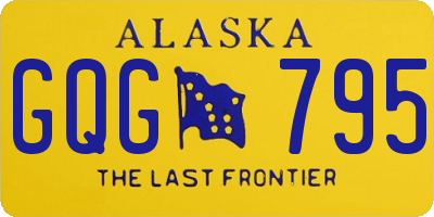 AK license plate GQG795