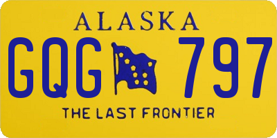 AK license plate GQG797