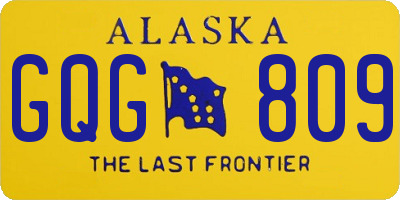 AK license plate GQG809