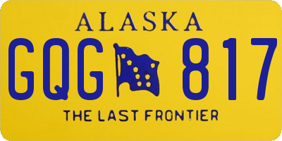 AK license plate GQG817