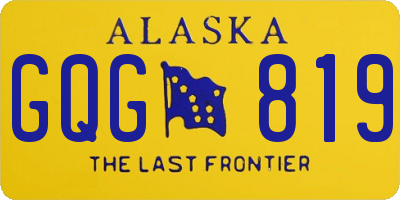 AK license plate GQG819