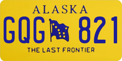 AK license plate GQG821