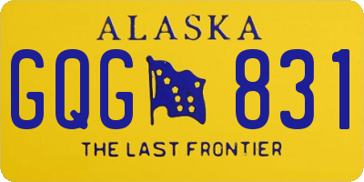 AK license plate GQG831