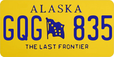 AK license plate GQG835