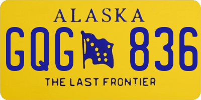 AK license plate GQG836