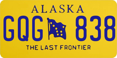 AK license plate GQG838