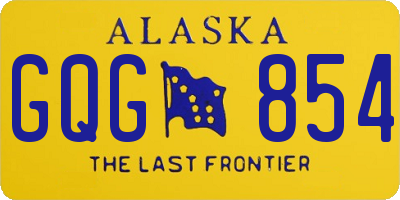 AK license plate GQG854