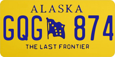 AK license plate GQG874