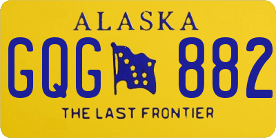 AK license plate GQG882