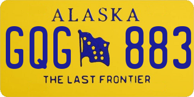 AK license plate GQG883