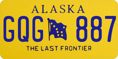AK license plate GQG887