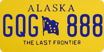 AK license plate GQG888
