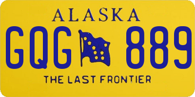 AK license plate GQG889