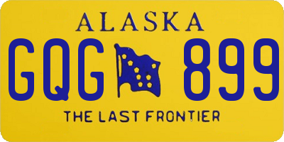 AK license plate GQG899