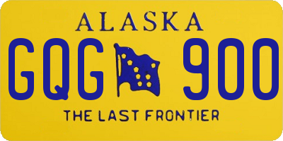 AK license plate GQG900
