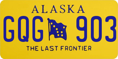 AK license plate GQG903