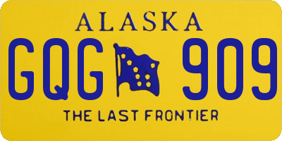 AK license plate GQG909