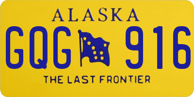 AK license plate GQG916