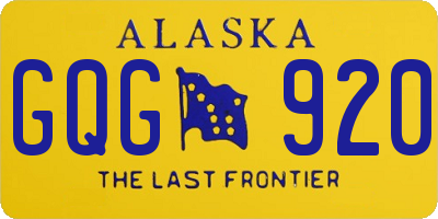 AK license plate GQG920