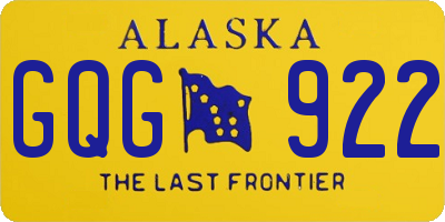 AK license plate GQG922